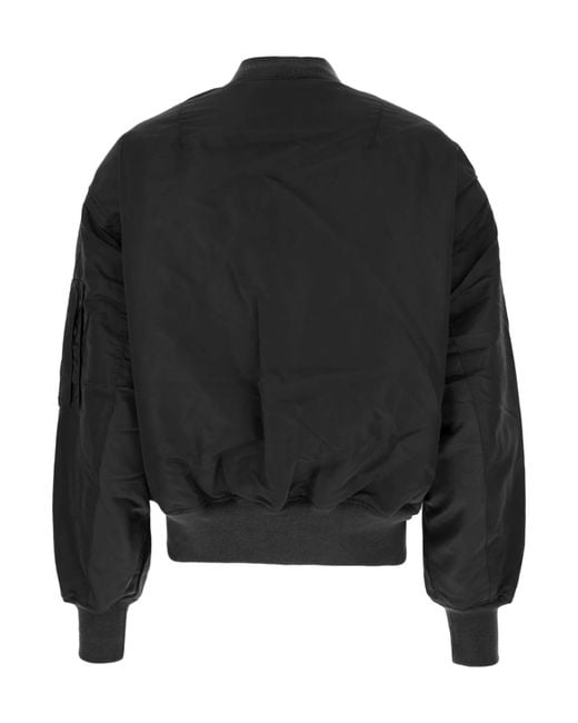 Entire studios Black Padded Bomber Jacket for men