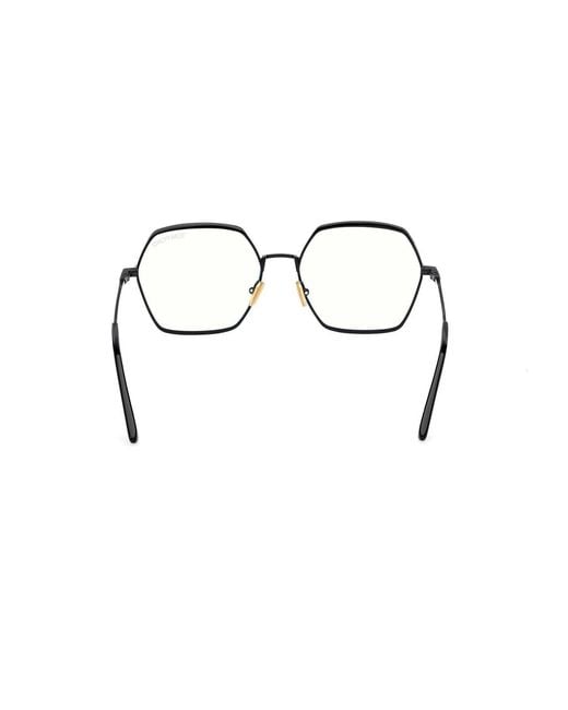 Tom Ford Black Eyewear Geometric Frame Glasses