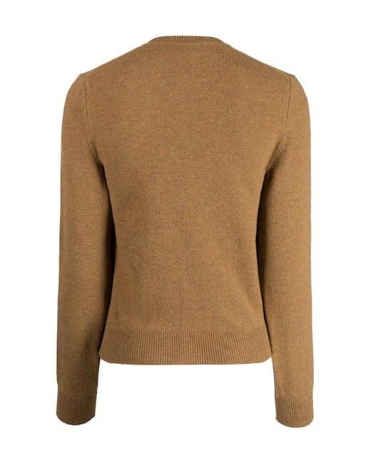 COMME DES GARÇONS PLAY Brown Long-Sleeved Cardigan