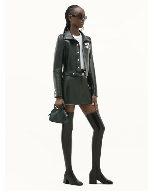 Courreges Green Courrèges Reedition Logo Patch Mini Skirt