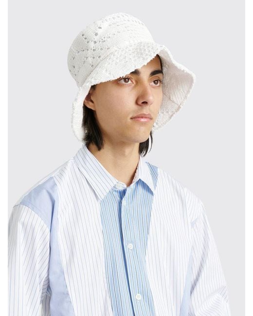 Comme des Garçons White Fisherman's Hat for men