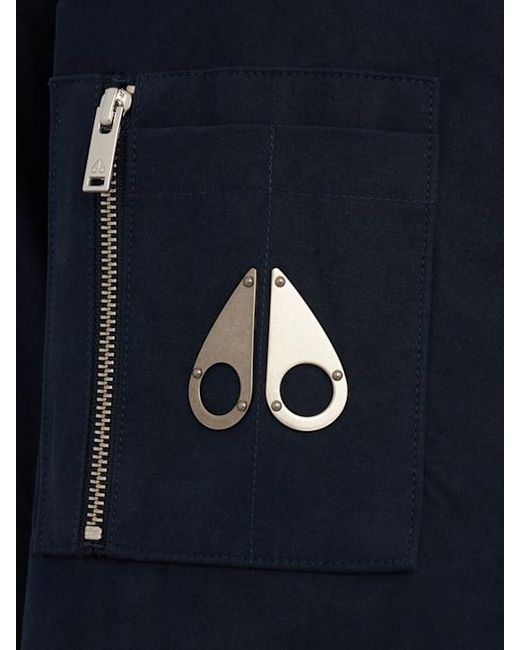 Moose Knuckles Blue Bomber Jacket for men