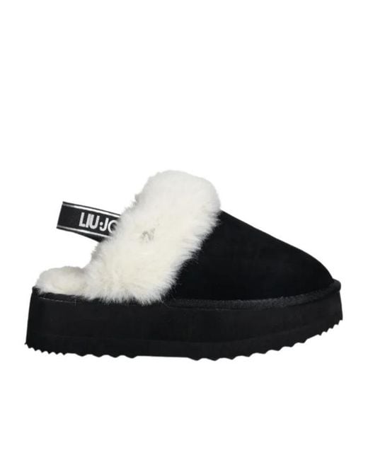 Liu Jo Black Platform Mules for men