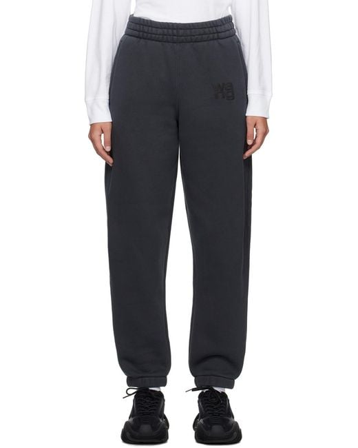 Alexander Wang Blue Puff Logo Sweatpants