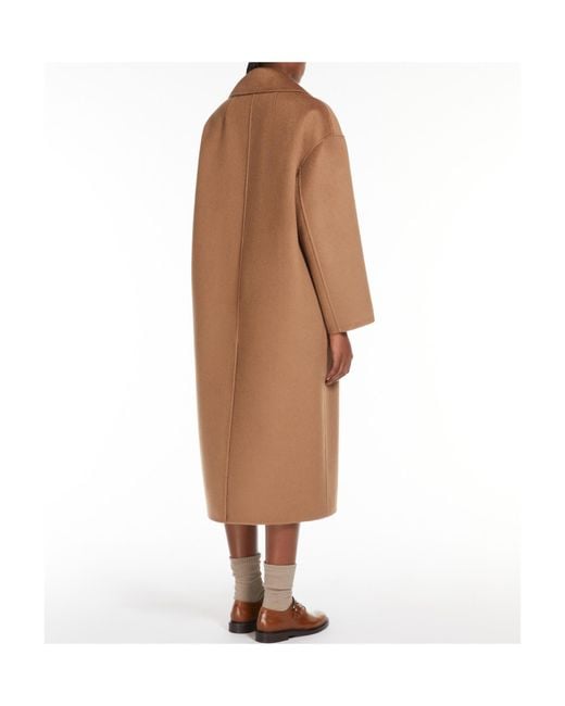 Max Mara Brown 'S Manuele Double-Breasted Coat