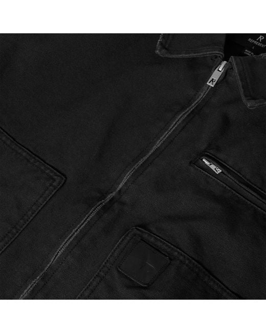 Represent Black Heaton Workwear Jacket for men