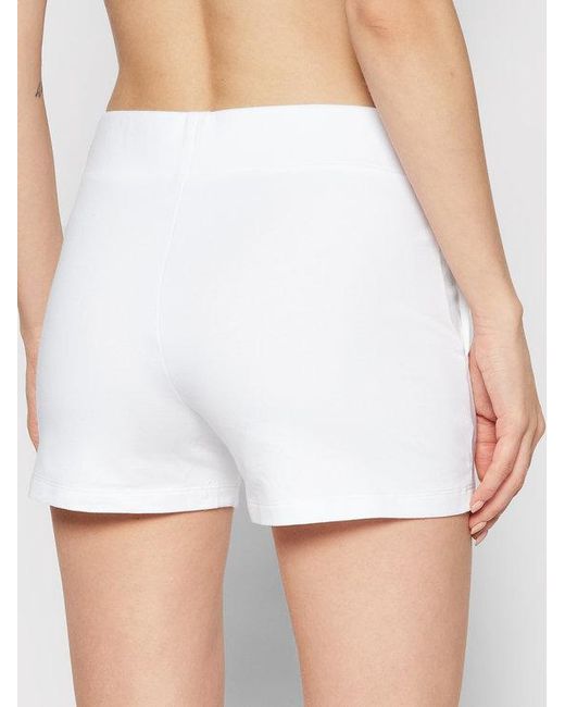 Emporio Armani White Logo Detail Shorts