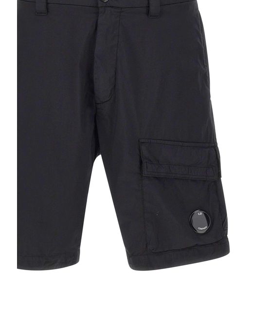 C P Company Blue Lens Pocket Cargo Shorts for men
