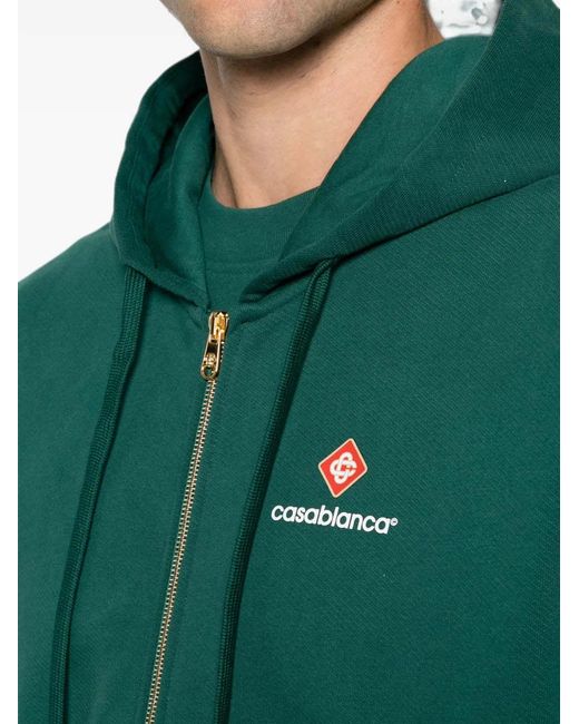 Casablanca Green Long-Sleeve Sweatshirt for men