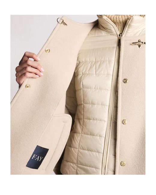 Fay Natural 3-In-1 Double-Sided Cape Coat