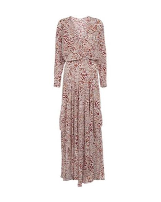 Poupette Pink Ilona Printed V-Neck Dress