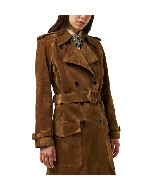 Saint Laurent Brown Suede Coat