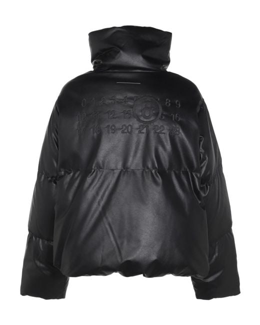 MM6 by Maison Margiela Black High Neck Padded Jacket