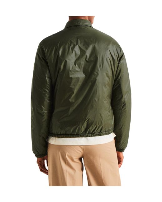 Moncler Green Glossy Lightweight Bomber Jacket