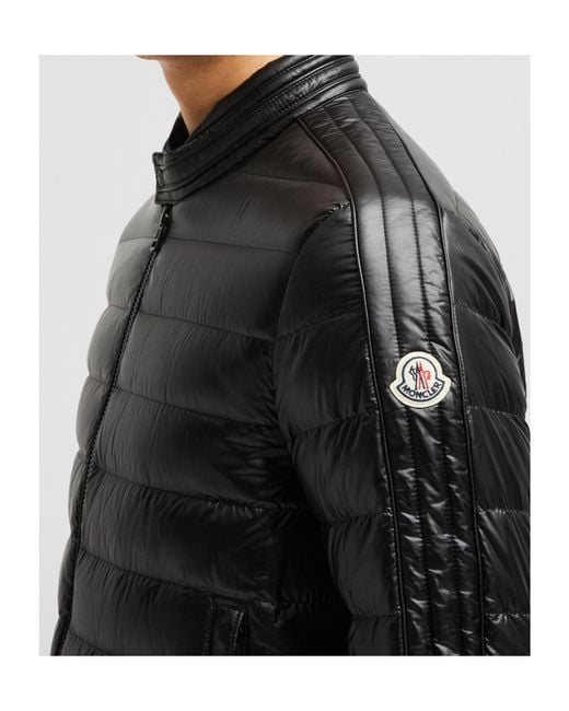 Moncler Black Jacobus Zip-Up Padded Jacket for men