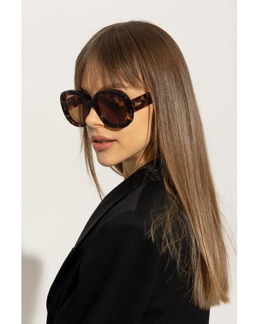 Chloé Green Logo Sunglasses