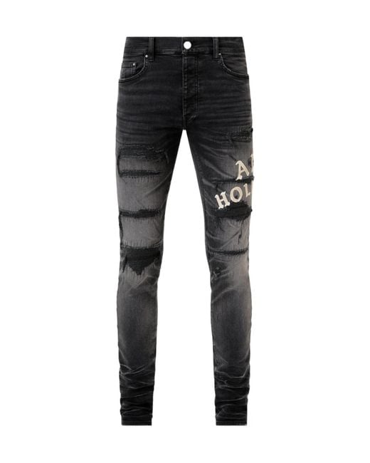 Amiri Black Hollywood Repaired Jean for men