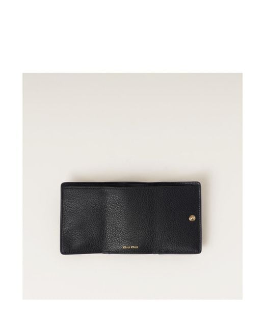 Miu Miu Black Small Leather Wallet