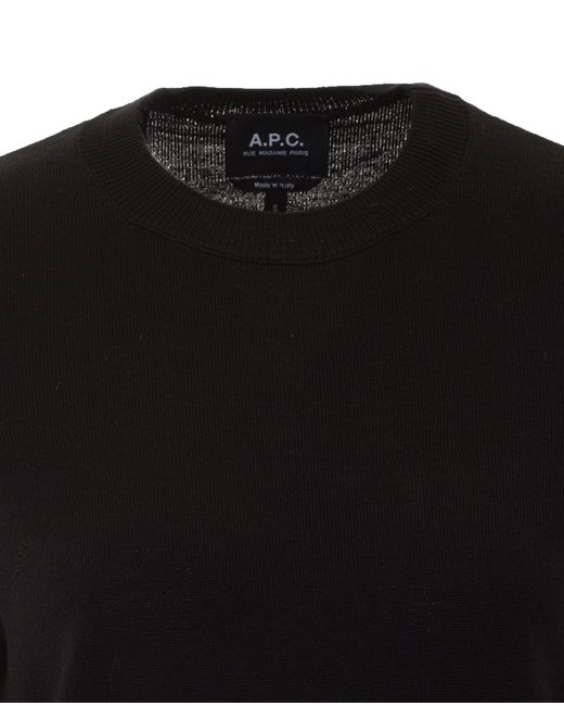 A.P.C. Black Philomena Logo Knitted Jumper