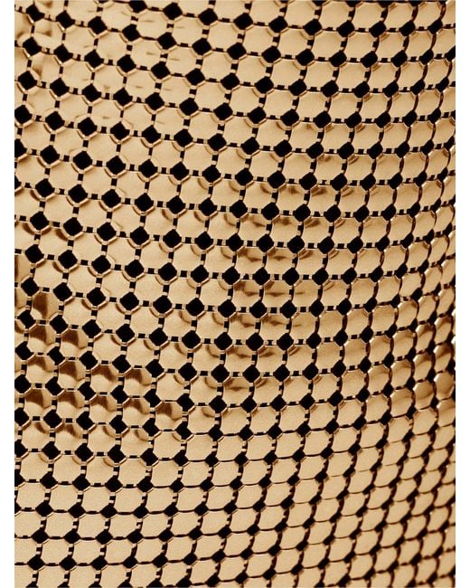 Rabanne Natural Pixel Snap Button Fastened Tote Bag