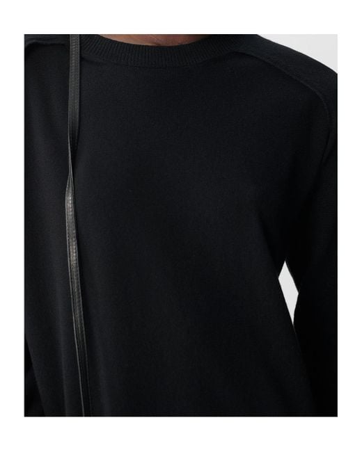 Ann Demeulemeester Blue Crew-Neck Sweatshirt