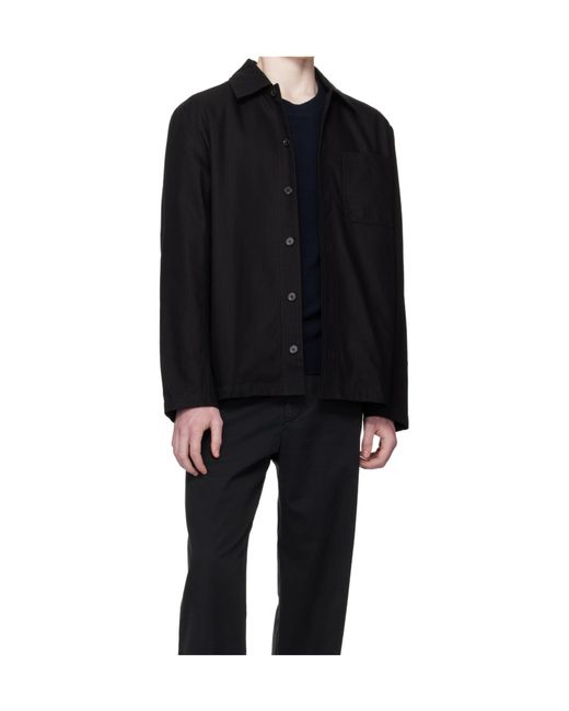 A.P.C. Black Lapel Long-Sleeved Casual Jacket for men