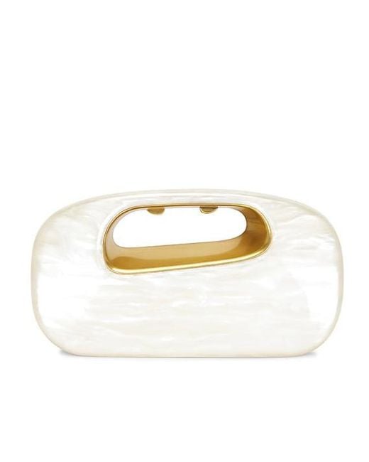 Cult Gaia White Amara Clutch