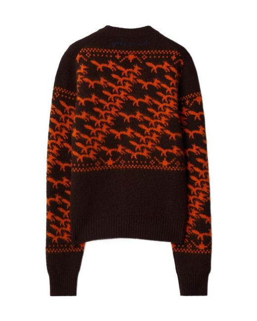 Burberry Brown Fox Wool Cardigan
