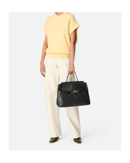 Bottega Veneta Black Ciao Ciao Knot Detailed Tote Bag