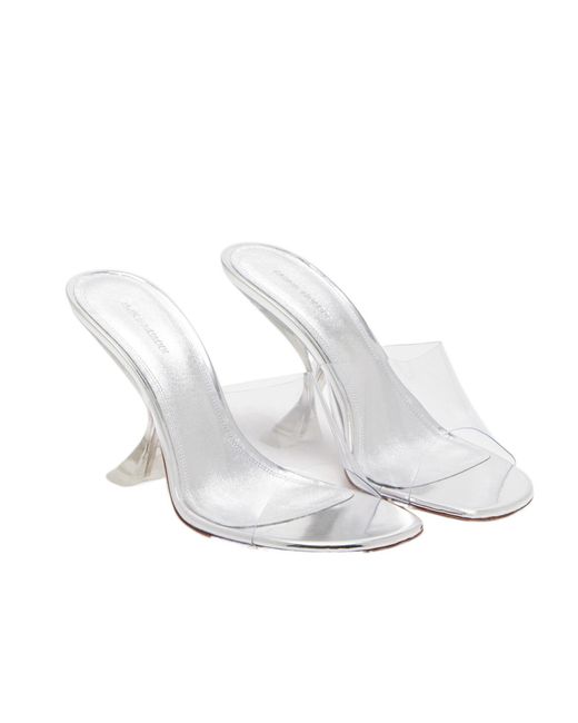 AMINA MUADDI White Taylor 90 Slippers