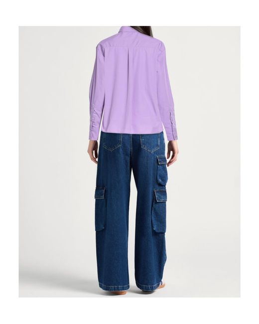 MAX&Co. Purple Long Sleeve Shirt