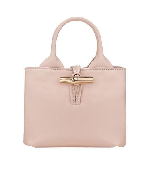Longchamp Pink Le Roseau Leather Mini Bag