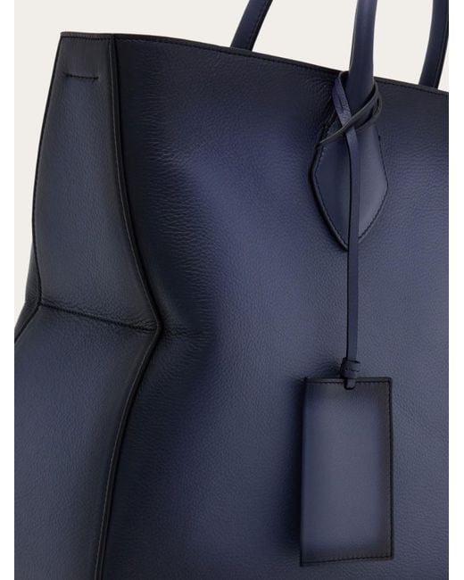 Ferragamo Blue Ferragamo Eyewear Structured Tote Bag for men