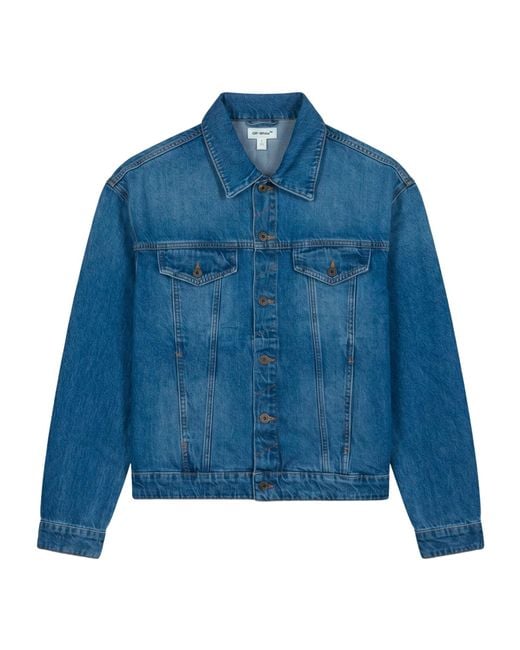 Off-White c/o Virgil Abloh Blue Long-Sleeved Denim Jacket for men