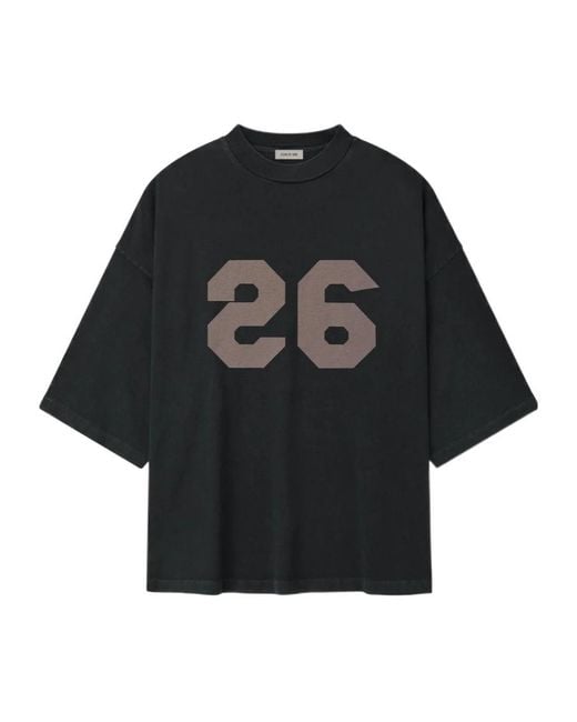 Fear Of God Black Oversized Logo T-Shirt for men