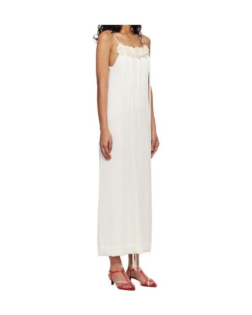 Jil Sander White Double-Strap Long Dress