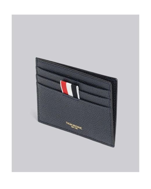 Thom Browne Blue Anchor Embroidered Cardholder for men
