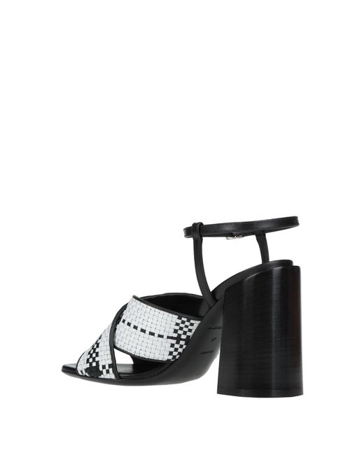 Burberry White Two-Tone High-Heel Sandals