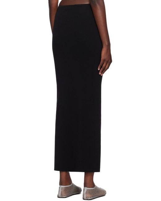 Christopher Esber Black Asymmetric-Waist Midi Skirt