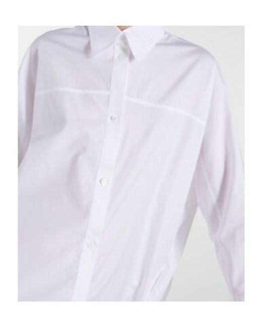 Marni White Cotton Poplin Shirt Dress