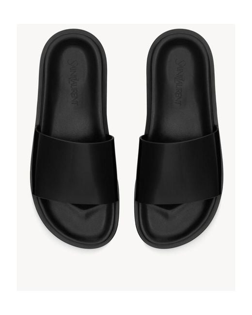 Saint Laurent Black Nichols Slides