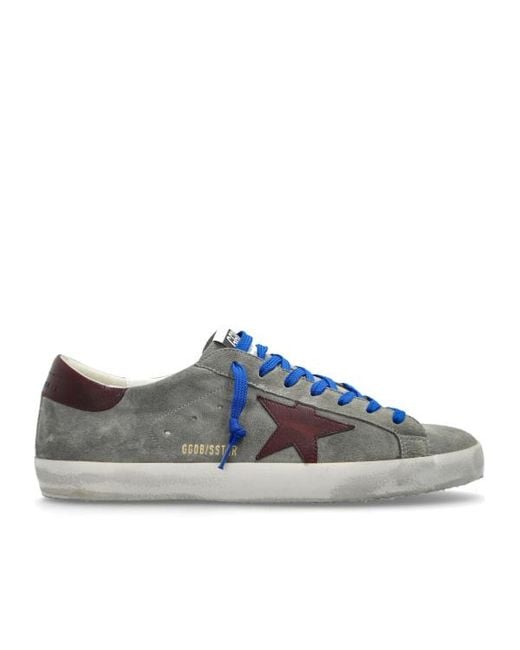 Golden Goose Deluxe Brand Blue Super Star Lace-Up Sneakers for men