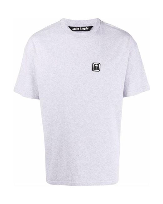 Palm Angels White Pxp Logo-Patch T-Shirt for men