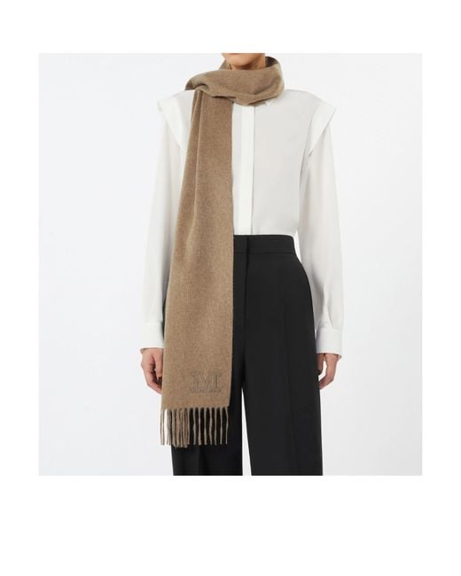 Max Mara Natural Tassel Scarf