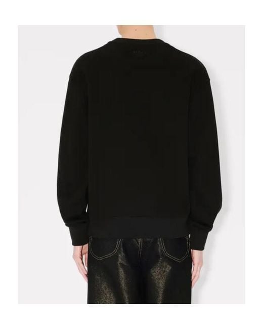 KENZO Black Wild Tiger Embroidered Crewneck Sweatshirt for men