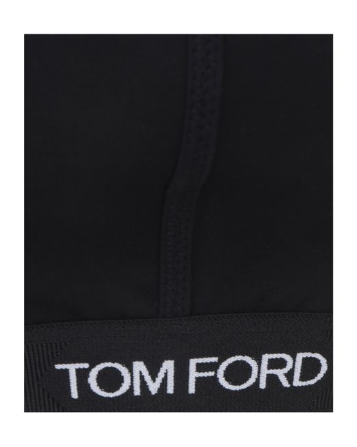 Tom Ford Black Logo Waistband Bra