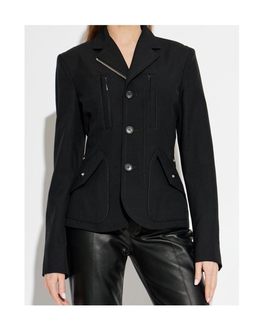 DSquared² Black Single Breasted Pocket Detailed Blazer