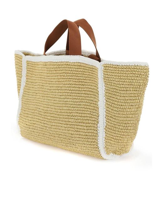 Marni Metallic Logo Detailed Tote Bag