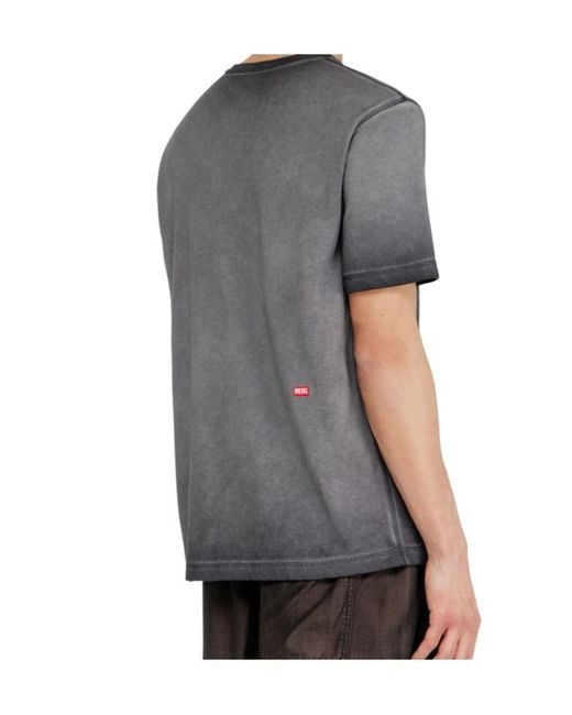 DIESEL Gray T-Rawjust-Aa1 Crewneck T-Shirt for men