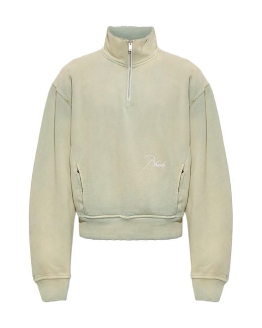 Rhude Green Long-Sleeve Sweatshirt for men